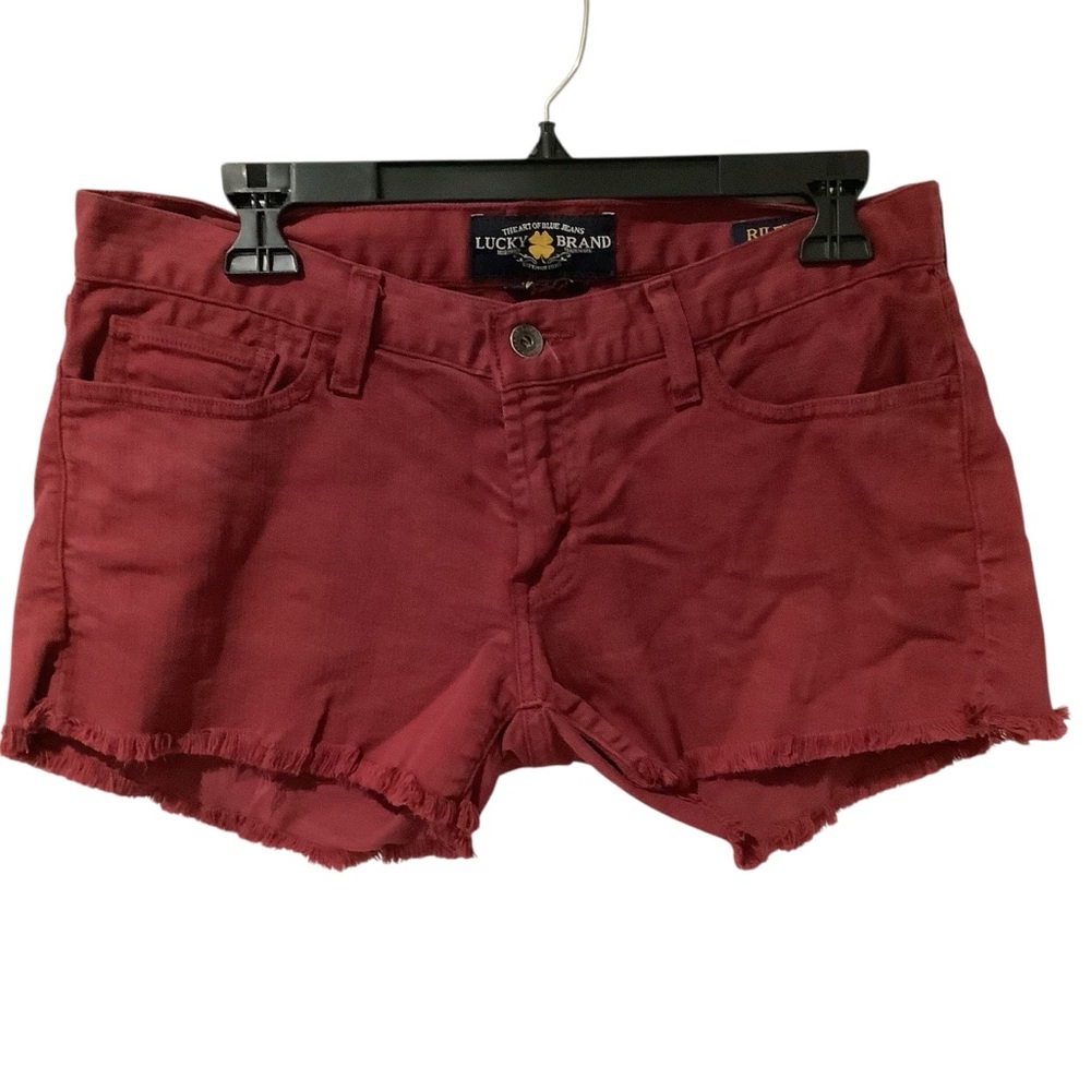 Lucky Brand Women's Burgundy Jean Shorts WORN ONCE 2/26